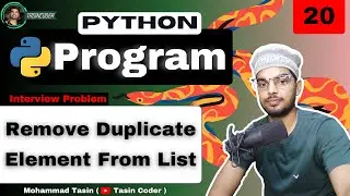 Remove Duplicate Element From List in Python ❤️ | Python Programs 🔥| Day 20
