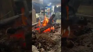 Hypnotic BBQ Fire with Krrish Flute Music 🎶🔥 #BBQ #Fire #Krrish #FluteMusic #RelaxingSounds