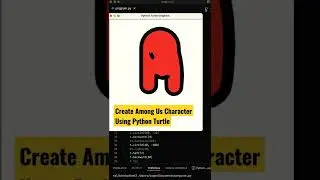 Draw Among Us character using  python turtle code #shorts #coding #programming