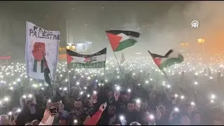 Demonstration in support of Palestine in Novi Pazar, Serbia