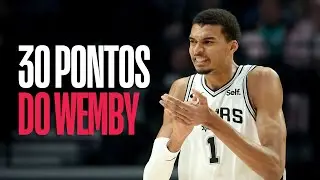 Victor Wembanyama anota 30 PONTOS e 7 TOCOS contra os Blazers! - Melhores Momentos