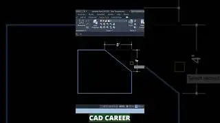 CHAMFER - #autocad #shorts #autocadtips #autocadtutorial #cadcareer