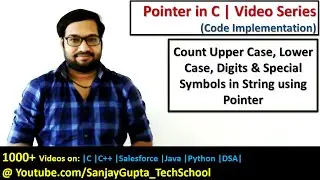 Count upper case, lower case, digits and special symbols in string using pointer in c programming