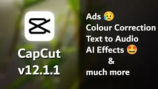 CapCut v12.1.1 (June 2024) | Colour Correction + AI Effects + Text to Audio