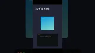 3d Flip Card Using html CSS 
