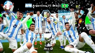 Copa America 2024 Final😱 Argentina VS Brazil Who Will Be Win🤔eFootball PC Gameplay