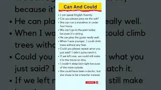 Sentences With Can And Could | Daily Use Sentences 