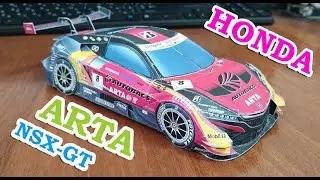 Honda Arta NSX-GT 2018 Epson. Diy papercraft model. Сборка бумажной модели машины