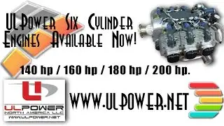 UL Power, UL 520 six cylinder, 200 HP air-cooled, direct drive, 220 lbs. aircraft engine.