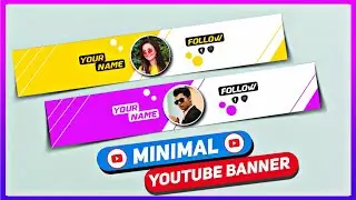 🔥How to Make Minimal YouTube Banner in Picsart | How to Make YouTube Channel Banner on Android ✨