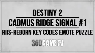 Destiny 2 Cadmus Ridge Signal Buff Location #1 Guide / Tutorial - Riis-Reborn Key Codes Emote Puzzle