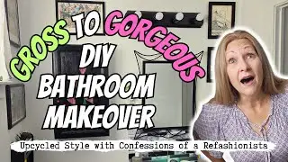 Renter-Friendly Bathroom Makeover | Budget DIYs, Upcycled Decor & Dollar Tree Hacks!