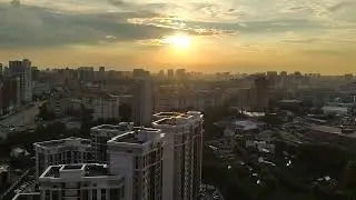 Вечерний Новосибирск с высоты 26 этажа
