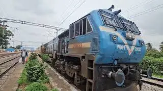 Long Honk blue WDP4 accelerates with Chikmagalur express!!