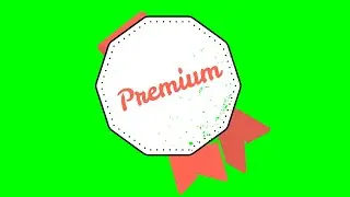 Premium Badge Logo Elements Animated Green Screen | Premium Name Logo Animated VFX Free To Use