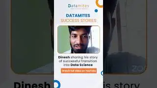 Dineshs Data Science Career Success Story | #datascientist #shorts