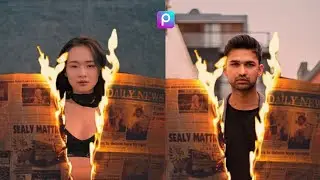 Burning Newspaper Effect in Picsart