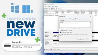 How to Create New Drive in Windows 11 & 10 - Create Partition (Split Drive)