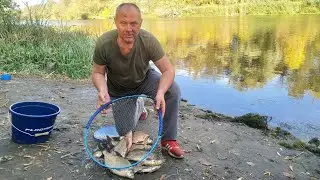 Зачётные лещи! Ночная фидерная рыбалка на реке в октябре.