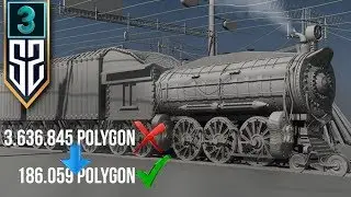 3ds Max Optimize Modifier ile Modelin Şeklini Bozmadan Polygon Sayısını Düşürmek