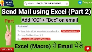 Add CC & Bcc Using Macro (VBA) - Part 2 
