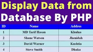 How to Display Data from MySQL Database into HTML Table using PHP |Website PHP MySQL Database Bangla