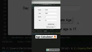 Age Calculator with Tkinter Python 