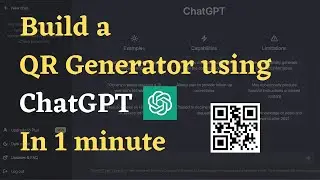 Build a Qr Code Generator App in 1 minute using ChatGPT #openai  #chatgpt