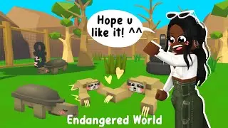 I got a BIGGER enclosure for ENDANGERED ANIMALS - Roblox Endangered World ~Zeekay