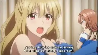 Peeking moments|harem anime moments