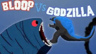 GODZILLA vs BLOOP (sticknodes animation) monsterverse vs sea monster (epic fight)