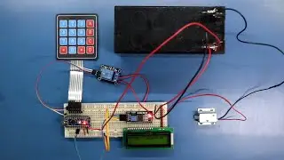 Solenoid door lock system using 4x4 keypad
