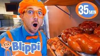 Blippi Learns how to Bake Bread at the Bakery! | BEST OF BLIPPI TOYS!