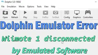 Dolphin Emulator Error Wiimote 1 disconnected by Emulated Software
