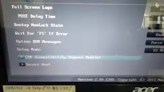 The current BIOS setting do not Fully Support the boot Device