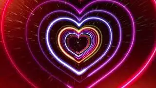 4K Abstract Neon Lights Hearts Motion_(sma Effects)