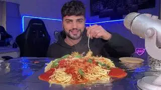 ASMR- SPAGHETTI ALL'ITALIANA!🍝🍝🇮🇹 MOUTH SOUNDS!