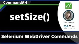 setSize() Command - Selenium WebDriver