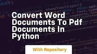 Convert word documents to pdf documents in python