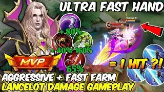 AGGRESSIVE + FAST HAND LANCELOT GAMEPLAY‼️ DARK EARL SKIN | LANCELOT BEST BUILD 2023 | LANCELOT MLBB