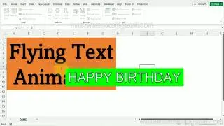 Flying Text Animation - MS excel Tips and Tricks