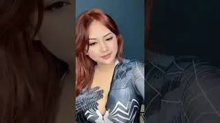 meresahkan!! cosplay spiderman hitam cantik viral 