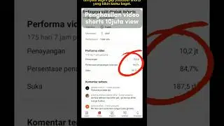 Penghasilan video shorts 10juta view | gaji youtuber pemula