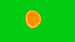 Animated orange-Free Green Screen