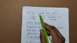 Functions in C . Syntax, Declaration, Definition and Function call in C language.