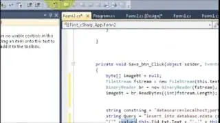 C# Tutorial 40  Insert image in the database Part 2