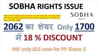 SOBHA Rights Issue | 6:47 Rights SOBHA DEVELOPERS| All Rights related queries answered |