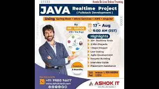 Java Realtime Project - New Batch | Ashok IT