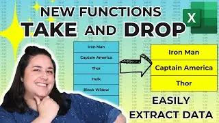 Extract Data with Dynamic Functions TAKE and DROP | Excel 365