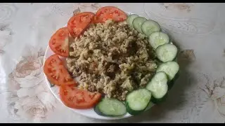 Обжаренный говяжий фарш с рисом. В мультиварке или кастрюле.